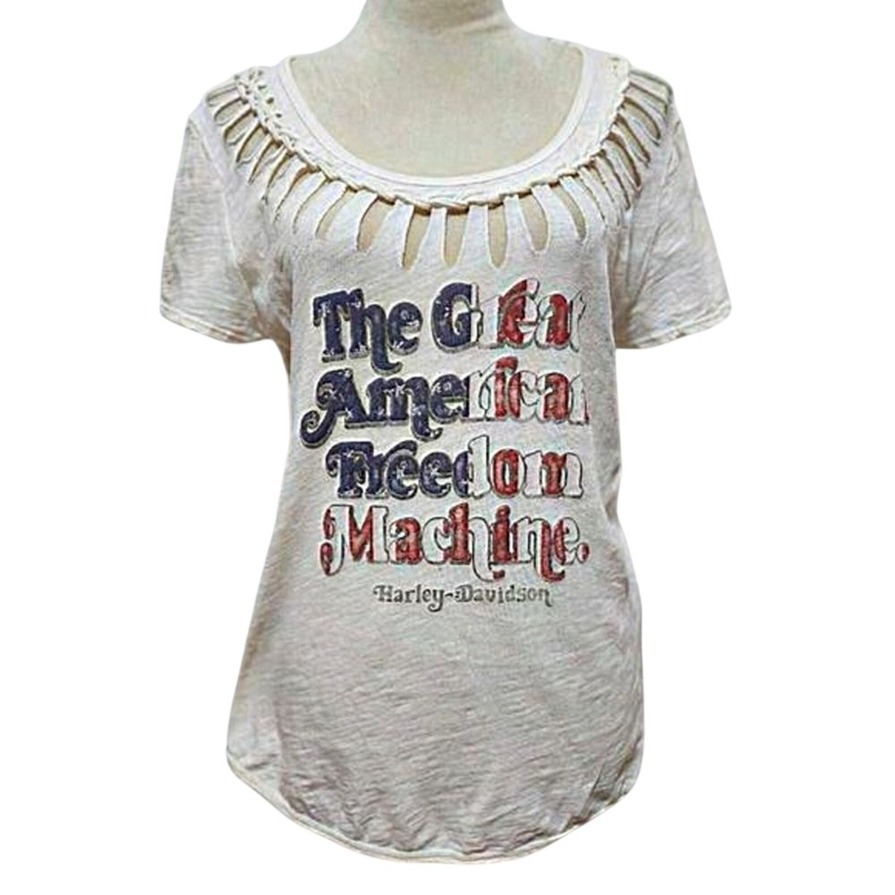 Harley-Davidson Women's Tee The Great American Freedom Machine Size‎ Medium